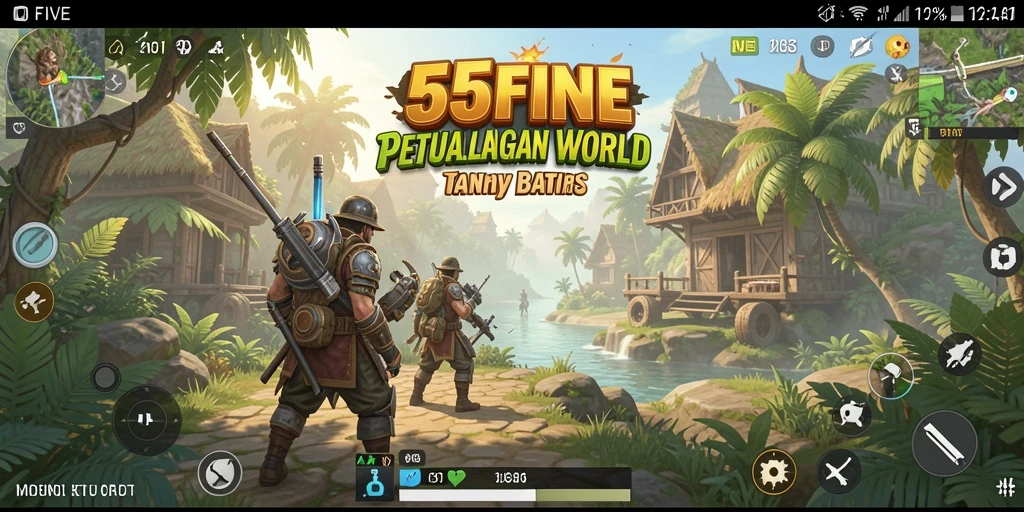 Screenshot dari gameplay 55FIVE yang menampilkan lingkungan Open World yang luas dan interaktif.