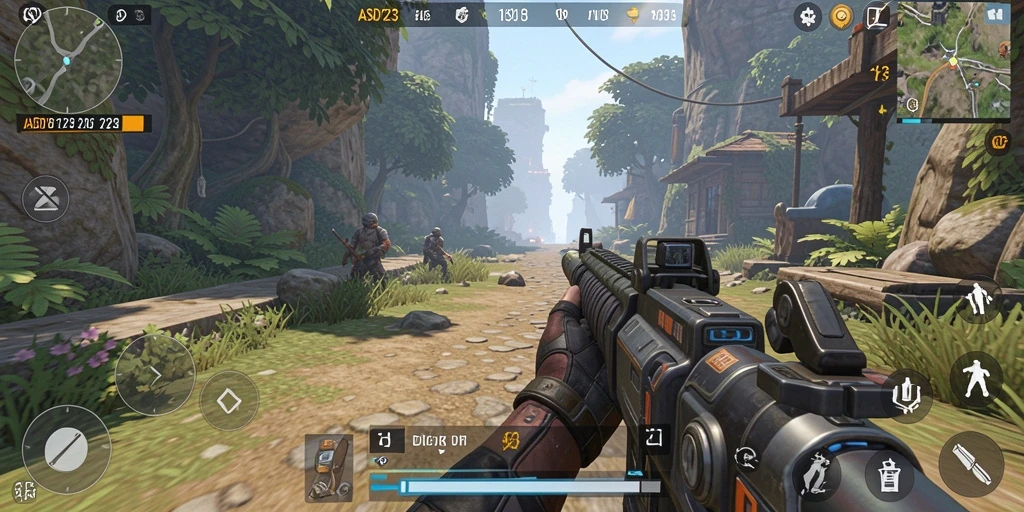 Tangkapan layar gameplay yang menarik dari ASD123.