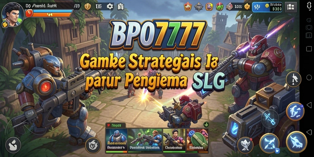 Screenshot gameplay BPO777 menunjukkan aksi strategi mendalam di medan perang.
