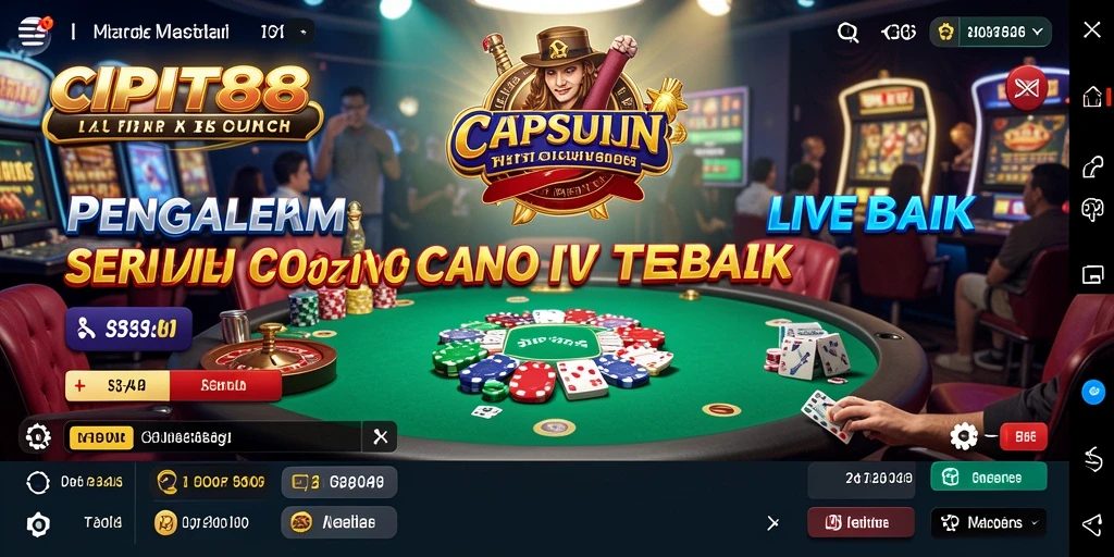 Tampilan gameplay Live Casino yang memukau di CIPIT88.