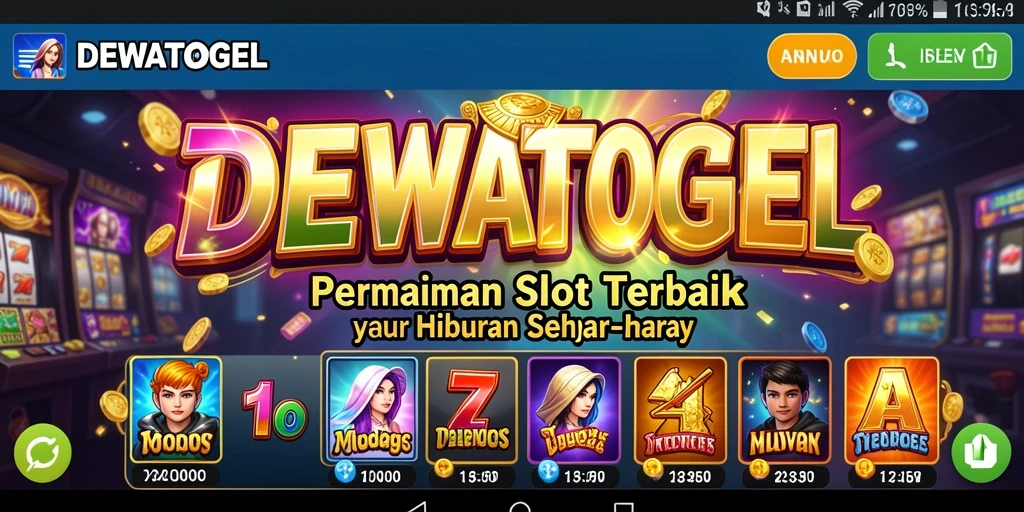 Screenshot DEWATOGEL menampilkan pengalaman permainan Slot yang seru.