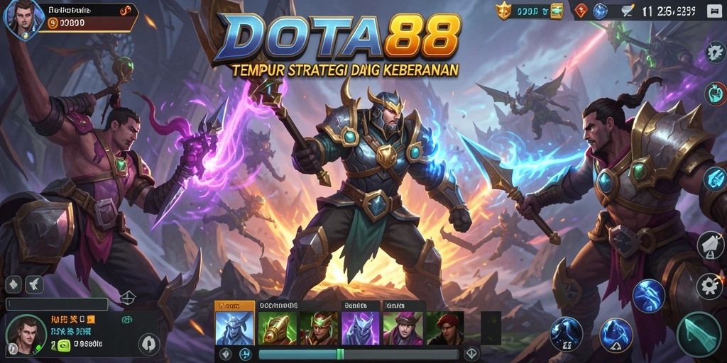 Screenshot DOTA88 menampilkan intensitas pertempuran strategis yang mendebarkan.