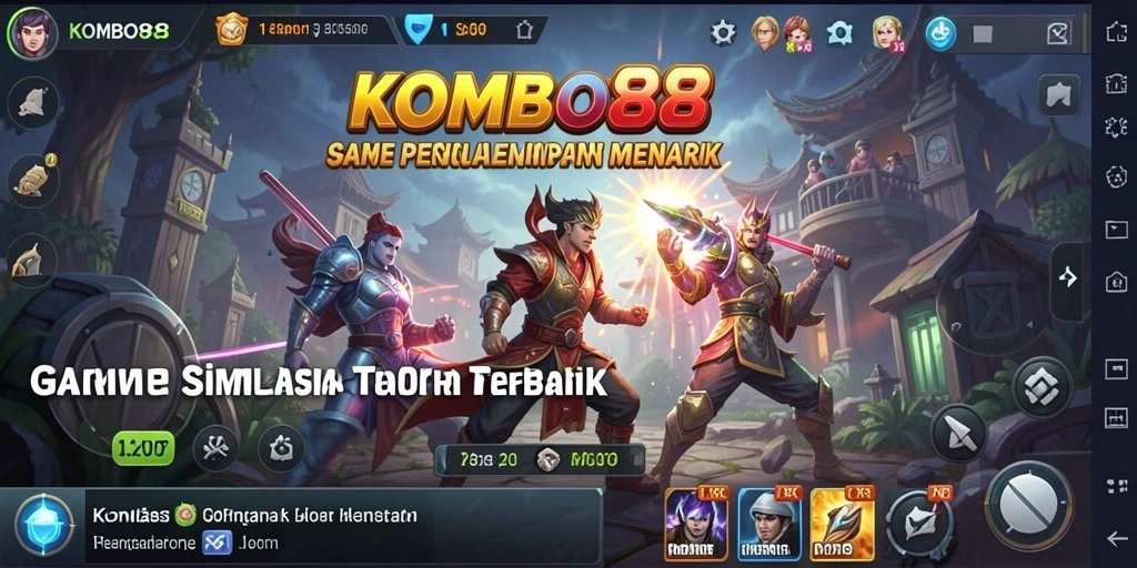 Screenshot gameplay KOMBO88 menunjukkan tindakan simulasi yang seru dan menantang.
