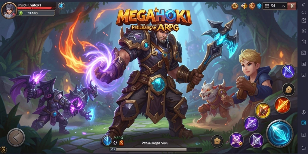 Tampilan gameplay seru dan mendalam di MEGAHOKI