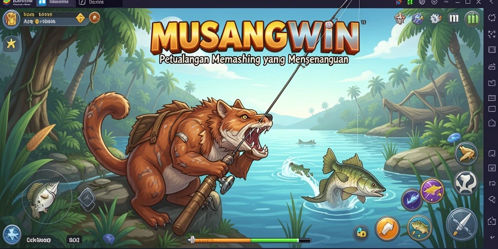 Tangkapan ikan yang memukau dalam gameplay MUSANGWIN.