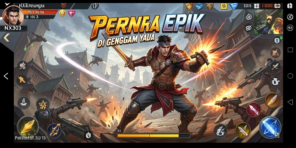 Tampilan gameplay menegangkan dari NX303 dengan karakter yang beraksi.