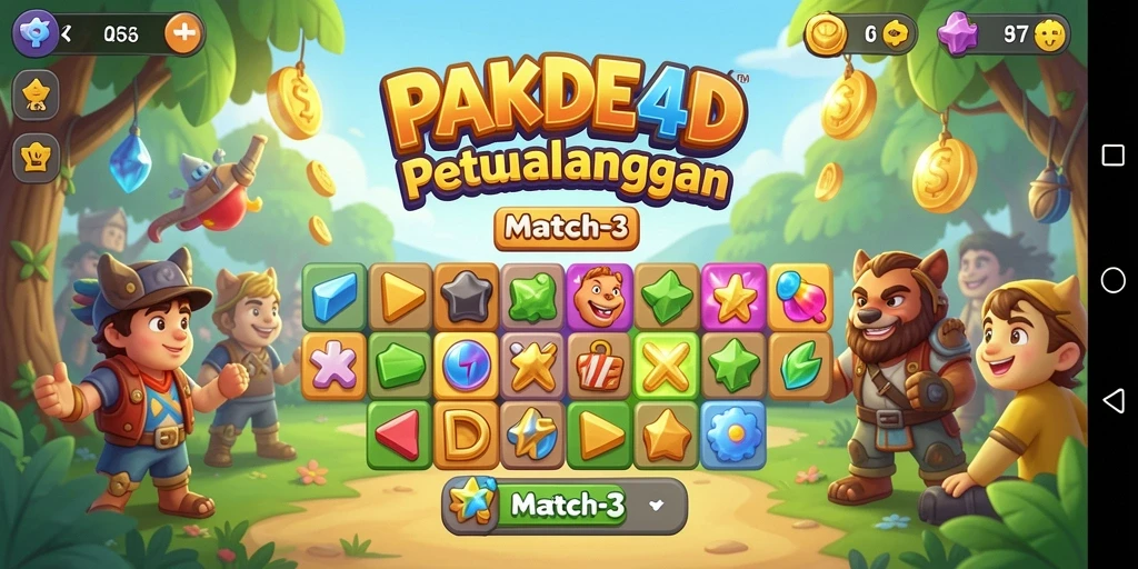 Tampilan gameplay PAKDE4D yang menarik dan penuh warna.