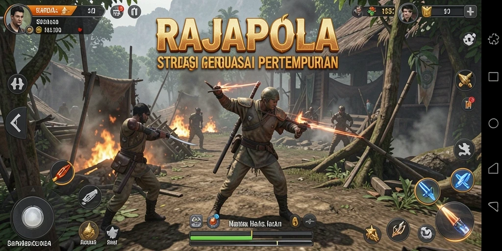Screenshot utama RAJAPOLA menampilkan gameplay strategi yang mendebarkan.