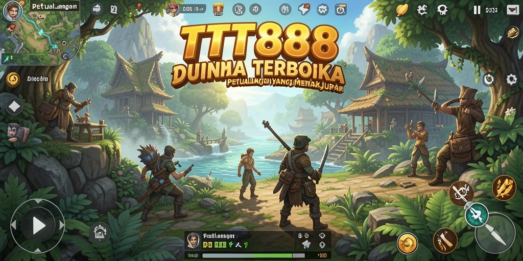 Tampilan gameplay seru dari TTT888 dalam dunia terbuka yang luas.